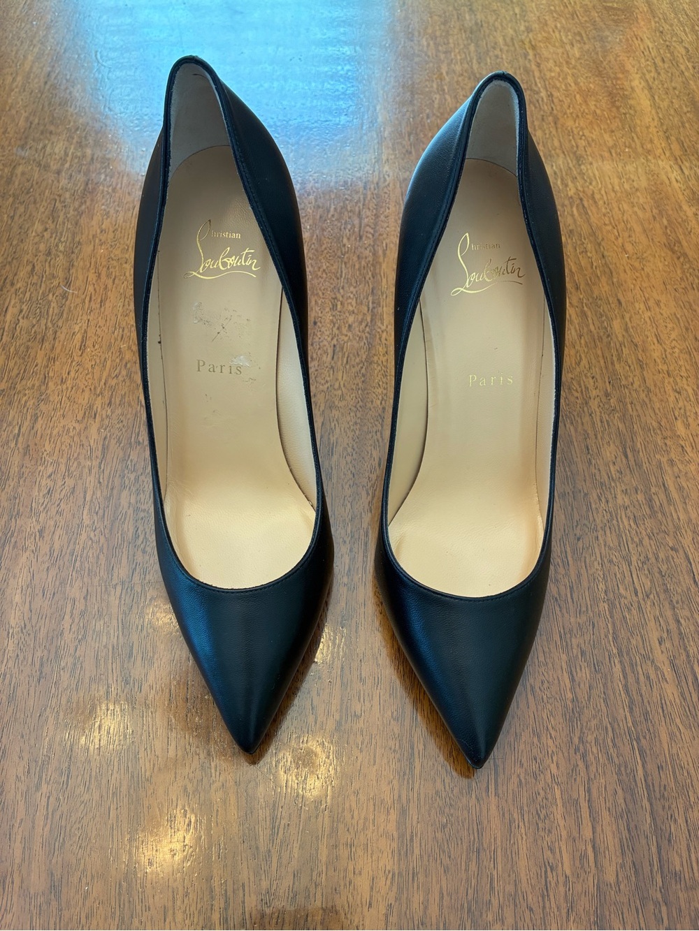 Christian Louboutin Black Leather Pumps